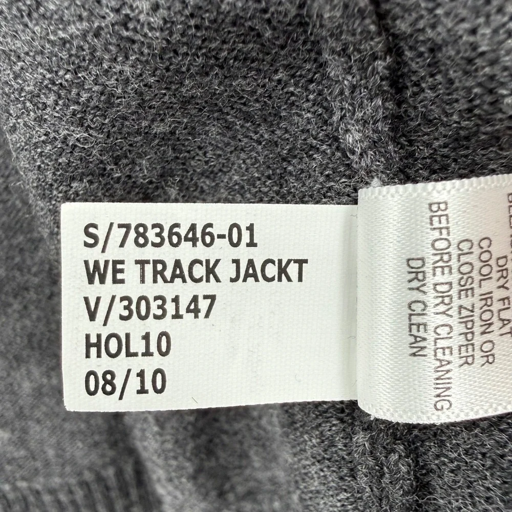 Vintage Banana Republic‎ Mens Cardigan Sweater Small Zip Up Gray Merino Wool - Picture 8 of 10